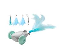 Générique Electric Mice Cat Toys, Interactive Moving Lights, 7.87x2.64x1.18 inches, Kitten Toy Feathers Bells, Indoor and Outdoor Game, Exercise Hunting Training for Cats (Multicolor)