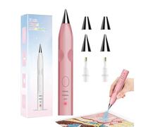 Générique Electric Rechargeable Vacuum Bead Picker Tool | 3-Level Adjustable Suction ABS Lightweight Drill Pen for Rhinestone Art DIY Crafts | Suitable for Round & Square Crystals
