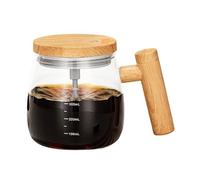Générique Electric -Stirring Mug, 400ml High-Speed Glass Mixing Cup with Lid, Portable -Mixing Mug, Ideal for Coffee, Milk, and Hot Chocolate, Convenient and Effortless Stirring