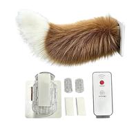 Générique Electric Vehicle - Simulation Plush Tail Remote Control | Wagging Decorative Car Accessory Rechargeable Cute Realistic Motion Effect for SUV, RV, Motorcycle, Travel Party