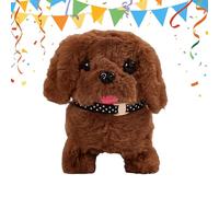 Générique Electric Walking Dog | 6.3In Interactive Educational Robot Pet Walking Barking Tail Wagging Electronic Plush Toy Battery Operated Learning Companion | Boys Girls Preschoolers Children Home