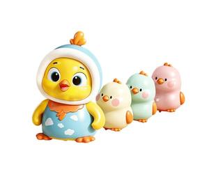 Générique Electric Wobbling Chicken Toy - ABS 15.2x10.5x9.2cm 530g Rechargeable Interactive Crawling Training Early Education Sensory Development Toy for 0-6 Months Infant Head Lifting Motor Skills