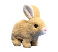 Générique Electronic Hopping Rabbit, Electric Jumping Toy, Plush Interactive Bunny with Wiggling Ears, Pretend Pet for Kids, Adults, Soft Toy for Bedroom, Study, Playroom Decor, 17x16.5x9cm