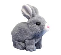 Générique Electronic Hopping Rabbit, Electric Jumping Toy, Plush Interactive Bunny with Wiggling Ears, Pretend Pet for Kids, Adults, Soft Toy for Bedroom, Study, Playroom Decor, 17x16.5x9cm
