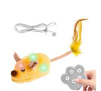 Générique Electronic Toy, Electronic Mice Moving, Cat Toys, Remote Control, Plush Doll with Light and Sound, Interactive Pet Supplies for Kitten Indoor Outdoor Play Exercise