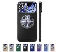 Générique Electroplating Heat Dissipation Magnetic Large Window Phone Case, Plating Magnetic Cooling Heat Phone Case for iPhone 16/15/14/13/12 (Black,for iPhone16 Pro Max)