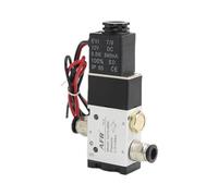 Générique Électrovanne pneumatique 3V210-08NC, vanne d'air NC à 2 positions et 3 voies for le contrôle de cylindre simple effet, bobine DC24V AC220V(With 10mm Fittings,3V210-08NC DC24V)
