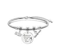 Générique élégant en Acier Inoxydable de 18 cm, de de diplôme, avec Pendentif de Message de Motivation, pour étudiants et Adolescents, chaîne Serpent