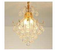Générique Elegant Gold Iron Crystal Pendant Chandelier Modern Lighting For Living Room And Dining Table Decor