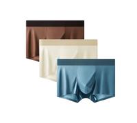 Générique Elegant Men's Ice Silk Underwear,Ice Silk Underwear Boxer Briefs,Breathable Seamless Men's Underwears (C,TTG)