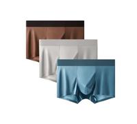 Générique Elegant Men's Ice Silk Underwear,Ice Silk Underwear Boxer Briefs,Breathable Seamless Men's Underwears (B,3TG)
