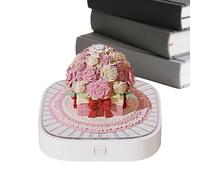Générique Elegant Rose Calendar - Desk Sculpture Pad for Valentine | Paper Craft with 180 Sheets, Battery and Type-C Powered, Tear-Off Daily Notes, Workplace Gift, Holiday Decoration, Student