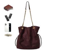 Générique Elegant Shoulder Bag - Hobo Handbag for Mom Teacher | Plush Polyester with Magnetic Buckle, Lightweight Cross-Body Tote, Weekend Laptop Office Beach Gym School Hospital