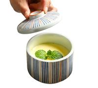 Générique Elegant Steam Bowl - Ceramic for Serving | Round Ceramic with Lid, Tea Steamer Dish, Holiday Cooking Aid, Pumpkin Pie Bowl, Chicken Soup Pot, Birthday Party Restaurant Kitchen