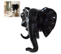 Générique Elephant Key Holder,Elephant Head Shaped Coat Hat Wall Hook,Vintage Rustic Decorative Wall Hooks,Animal Shaped Heavy Duty Hanger,for Kitchen,Bedroom,Entryway,Hallway,Home Decor