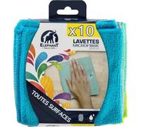 générique Elephant - Lot de 10 Lavettes Microfibres Douces, Nettoyage Efficace et sans Rayures, Couleurs Pastel - Le Lot De 3