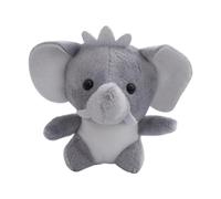 Générique Éléphant Peluche Porte-clés Animal Miniature Doux Pendentif Sac Polyester Adapté pour Enfants Adolescents Décoration Cadeau Anniversaire, Gris
