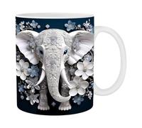 Générique Elephant Tea Mug - 350ml Ceramic Coffee Cup, Large Capacity Beverage, Soup Juice Water Container | Tea Coffee Drinking Cup, Kitchenware, Microwave Safe, Home Office Daily Use