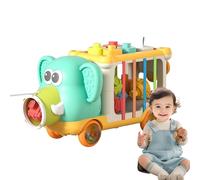 Générique Elephant Truck Toys - Colorful Developmental Playset for Fun Learning, Interactive Travel Games with Educational Activities, Preschool Toy for Boys and Girls, Multicolor, 9 inches