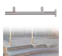 Générique Elevate Your Home: 115cm Glass Railing System with Round Metal Posts in Gold, Silver, Black - Stylish, No-Punch Design for Elegant Partitions & Enhanced Safety