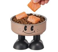 Générique Elevated Cat Bowls | Anti-Slip Base Feeding Dish | Stainless Steel Pet Food Bowls Elevated,Joint-Friendly Non-Slip Base for Feeding Reduce Joint Neck Fatigue Home Puppy Cats Kitten Water