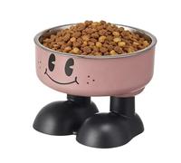 Générique Elevated Cat Bowls | Anti-Slip Base Feeding Dish | Stainless Steel Pet Food Bowls Elevated,Joint-Friendly Non-Slip Base for Feeding Reduce Joint Neck Fatigue Home Puppy Cats Kitten Water