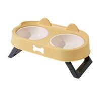 Générique Elevated Cat Bowls - Stainless Steel | Raised Feeding Stand