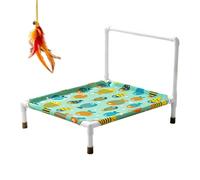 Générique Elevated catBed - M 35x45x39cm Raised Pet Cot, catHammock Bed | Breathable Elevated catLounger for Indoor Cats, Off Ground Pet Bed with catToy, Portable catResting, PVC Frame Kit