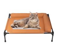Générique Elevated Dog Bed - 25.59 inch Raised Pet Cot, Breathable Lounge Hammock | Non Slip Sleeping, Cooling Mesh Resting Station for Home Apartment Patio Balcony Porch Use