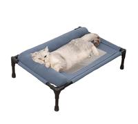 Générique Elevated Dog Bed, Cooling Dog Cot, 17.72x25.98x6.69 inches Pillow and Breathable Mesh, Washable Pet Furniture for Outdoor, Indoor, Camping, Patio, Sunbathing, Travel, Home Use