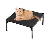 Générique Elevated Dog Bed, Waterproofing Elevated Outdoor Cot Dogs, 19.29x19.29x7.48 inches Portable Compact Load-Bearing Pet Resting Beds with Metal Frame for Small, Medium, Large Puppy