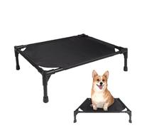 Générique Elevated Dog Bed with Canopy, 16.93 inch Portable Pet Beds Made of Oxford Fabric & Iron - Outdoor/Indoor Dog Bed with Cushion - Foldable, Breathable & Comfortable for Dogs & Cats
