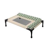 Générique Elevated Dog Cot Bed, Breathable Washable Pet Bed Frame, 40x30 inches Raised Mesh, Steel Support Structure Base, Cooling Beds, Puppy Rest Cot for Patio Use