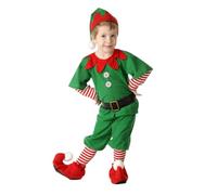 Générique Elfe de Noël Costume pour Enfants Déguisement Elfe pour Filles et Garçons Cosplay Vêtements avec Jupe, Ceinture, Chapeau, Chaussettes Tenue Parent-Enfant pour Fête et Carnaval