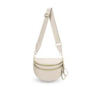 Générique Elysir Crossbody Bag, Black And White Nylon Checkered Crossbody Bum Bag, Spacious Checkered Purse (Milky)