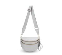 Générique Elysir Crossbody Bag, Black And White Nylon Checkered Crossbody Bum Bag, Spacious Checkered Purse (Light Gray)