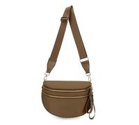 Générique Elysir Crossbody Bag, Black And White Nylon Checkered Crossbody Bum Bag, Spacious Checkered Purse (Deep brown)