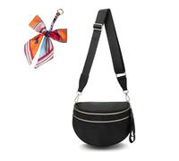 Générique Elysir Crossbody Bag, Elysir Crossbody Bag for Women, Double Pockets With Large Capacity, Adjustable Shoulder Strap (black)