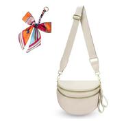 Générique Elysir Crossbody Bag, Elysir Crossbody Bag for Women, Double Pockets With Large Capacity, Adjustable Shoulder Strap (beige)
