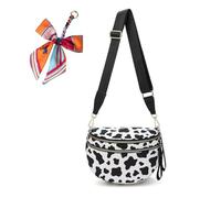 Générique Elysir Crossbody Bag, Elysir Crossbody Bag for Women, Double Pockets With Large Capacity, Adjustable Shoulder Strap (milk pattern)