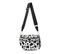 Générique Elysir Crossbody Bag, Roomie Bum Bag, Adjustable Shoulder Strap, for Women, Double Pockets With Large Capacity (milk pattern)