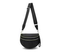 Générique Elysir Crossbody Bag, Roomie Bum Bag, Adjustable Shoulder Strap, for Women, Double Pockets With Large Capacity (black)