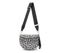 Générique Elysir Crossbody Bag, Roomie Bum Bag, Adjustable Shoulder Strap, for Women, Double Pockets With Large Capacity (black and white leopard print)