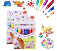 Générique Emboadlie Magic Puffy Pens, magic puffy pens, 3d pen for kids, Emboadley 3D Art Magic Popcorn Color Paint Pen