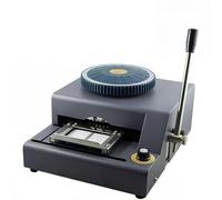 Générique Embosseuse Manuelle de Cartes de crédit, Machine d'estampage en PVC de 68 caractères for la Fabrication d'identités de Membre, imprimante Braille en métal Portable avec Cadran de caractères
