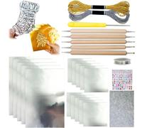 Générique Embossing Foil Sheets,Metal Embossing Foil Art Kit,Gold/Silver Foils Sheets Emboss Tool Accessory,Thick Shiny Foils Paper Shimmer Engraving Art Craft Set for DIY Artwork Painting (Silver)