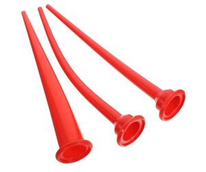Générique Embout de buse à calfeutrer Buse de calfeutrage en caoutchouc rouge 3 pièces 30 cm pour cartouche silicone avec pointe fine et capuchon anti-séchage pour applications domestiques
