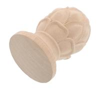 Générique Embout Décoratif en Bois Sculpté 10x15 Cm, Fleuron Rustique pour Poteau D’escalier, Décoration de Mât de Drapeau, Chapeau de Clôture Brute, Accessoire DIY pour Meuble et Intérieur