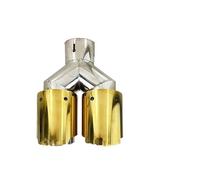 Générique Embouts d'échappement 1 Pièce Embout D'échappement Double Sortie Silencieux Queue Universelle Mise Niveau Tuyaux Acier Inoxydable Gorge Voiture extrémité(Equal in60-out89)