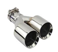 Générique Embouts d'échappement Accessoires De Voiture en Acier Inoxydable Et Face Brillante, sans Tuyau D'échappement Droit À Double Sortie Type Y Marqué(ID 63-101mm)